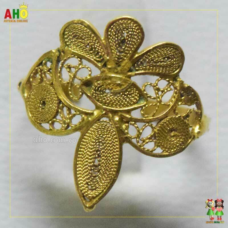 Anillo Filigrana Arte Chocoano Oro18k