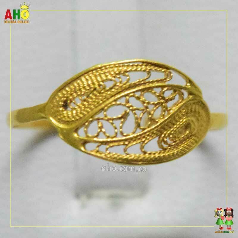Anillo Filigrana Arte Chocoano Oro18k