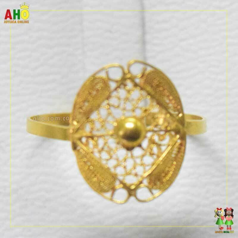 Anillo Filigrana Arte Chocoano Oro18k