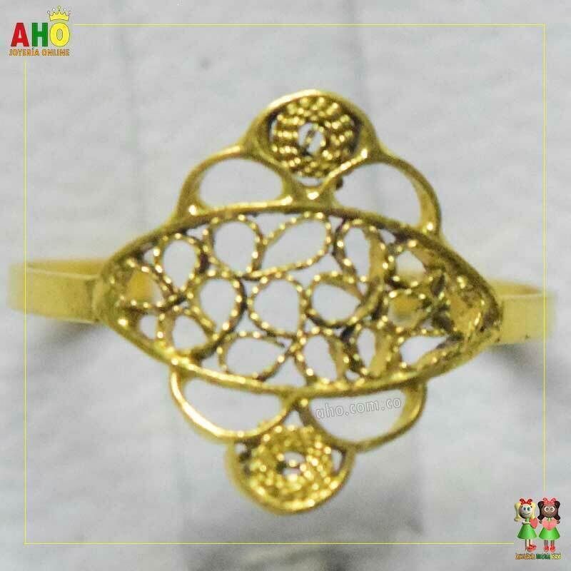 Anillo Filigrana Arte Chocoano Oro18k