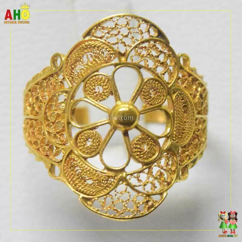 Anillo Filigrana Arte Chocoano Oro18k