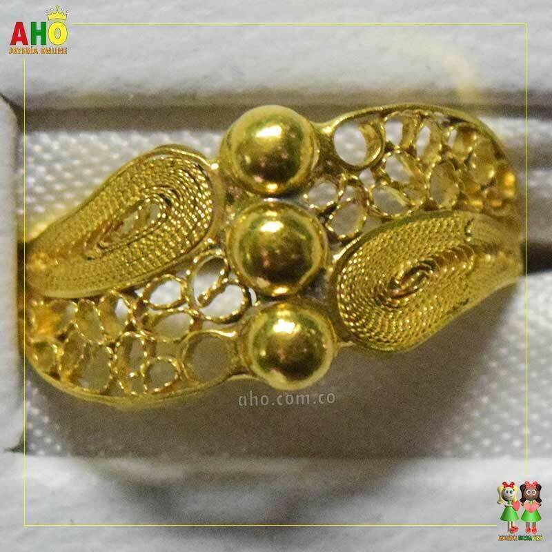 Anillo Filigrana Arte Chocoano Oro18k
