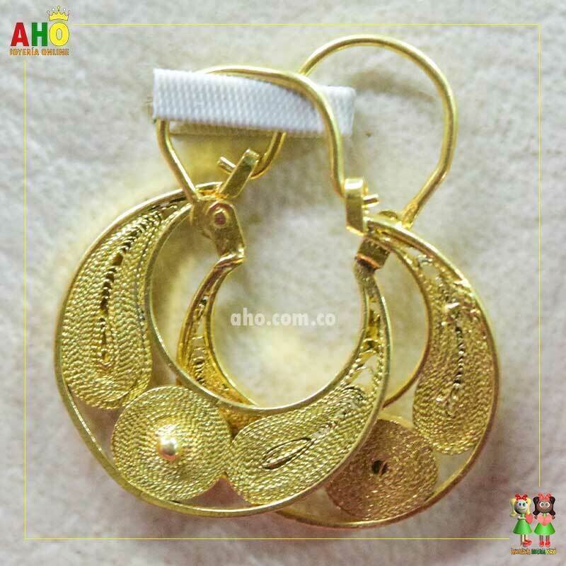 Aretes Pie de Reina Oro18k