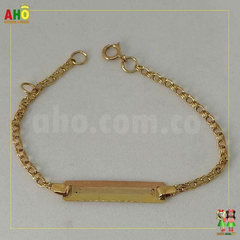 Pulsera placa Oro18k
