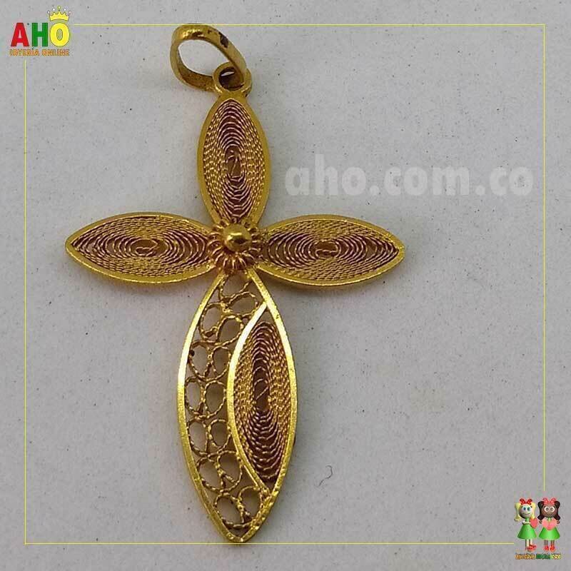 Dije Cruz Filigrana Oro18K