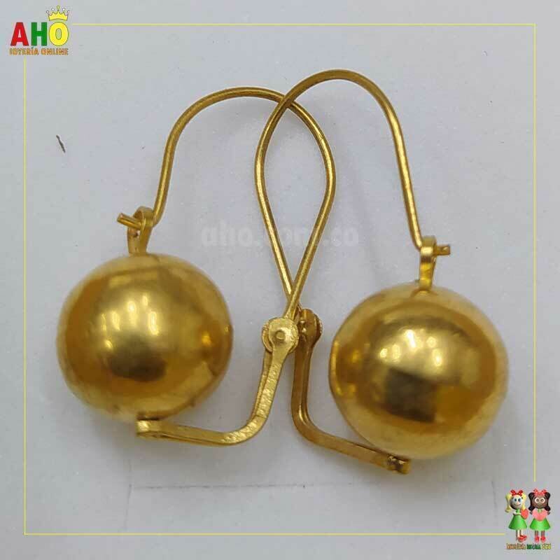 Aretes bola Oro18k