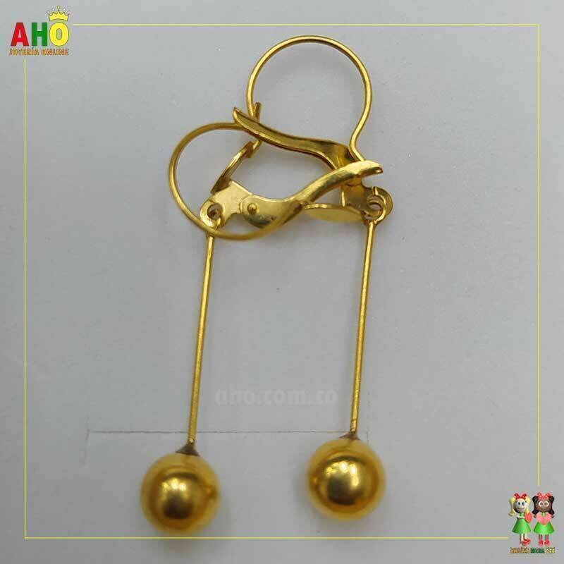 Aretes bola Oro18k