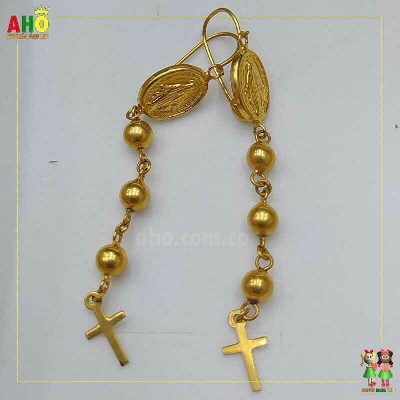 Aretes Denarios Oro18k