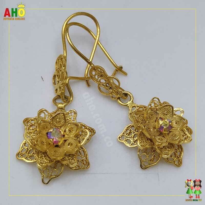 Aretes Filigrana Arte Chocoano Oro18k