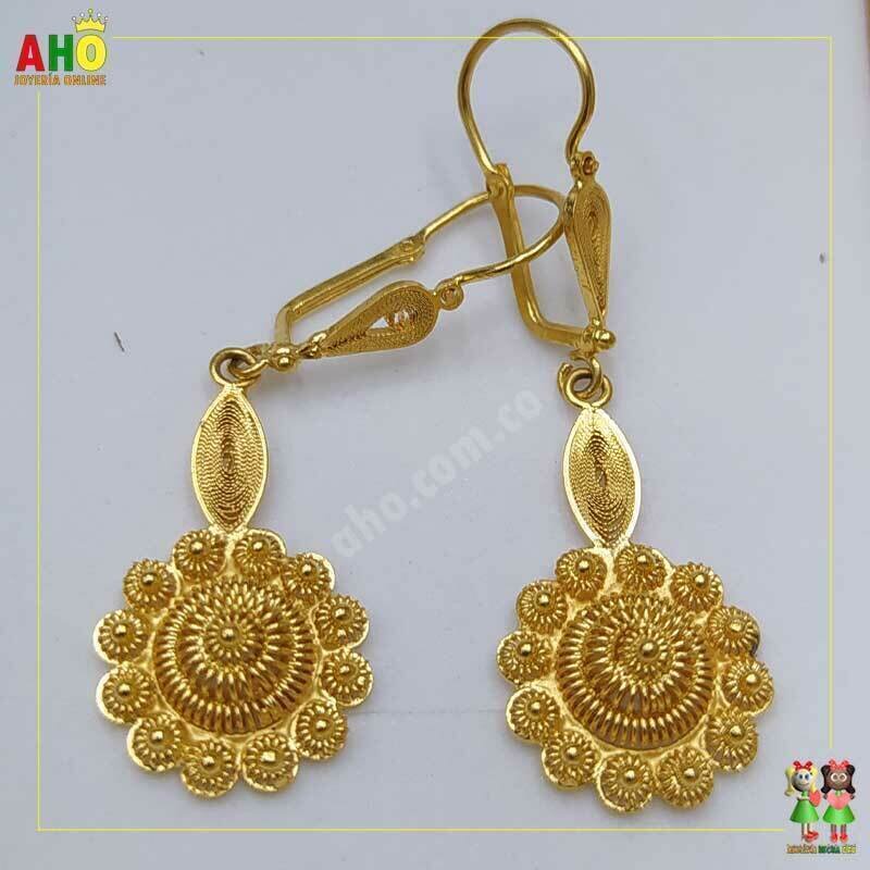 Aretes Filigrana Arte Chocoano Oro18k