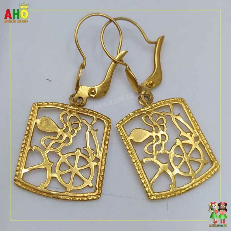 Aretes Oceano Oro18k