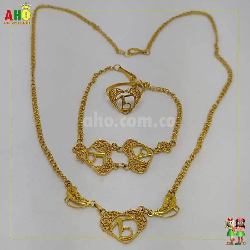 Aderezo Quinces Oro18k