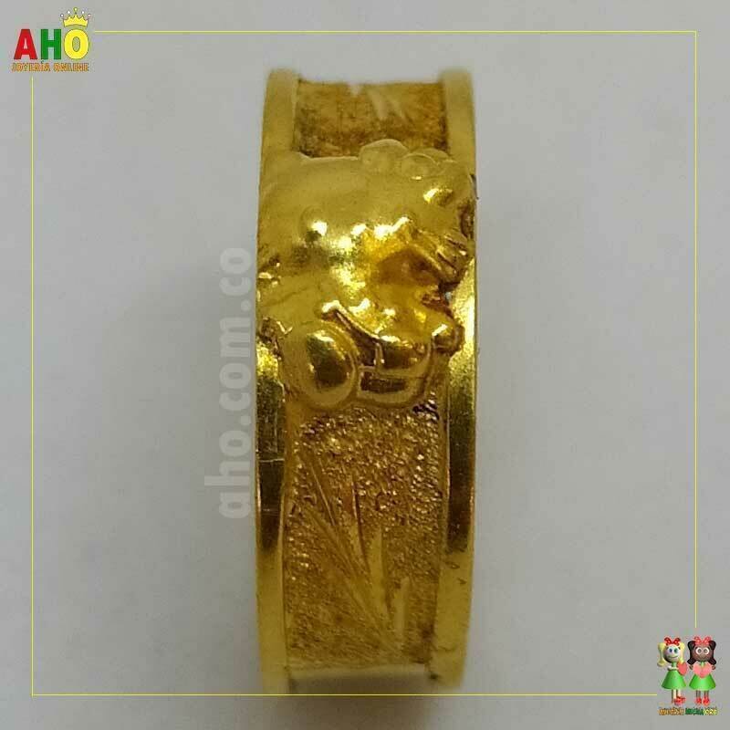 Anillo Semi Tubo Hello ketty