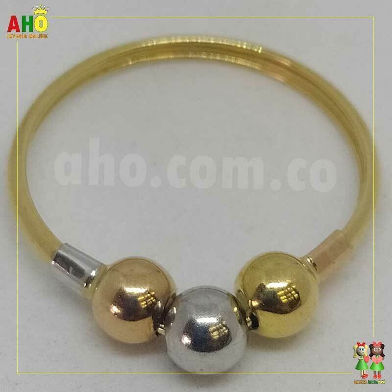 Anillo Tu y Yo 3 Oros Oro18k