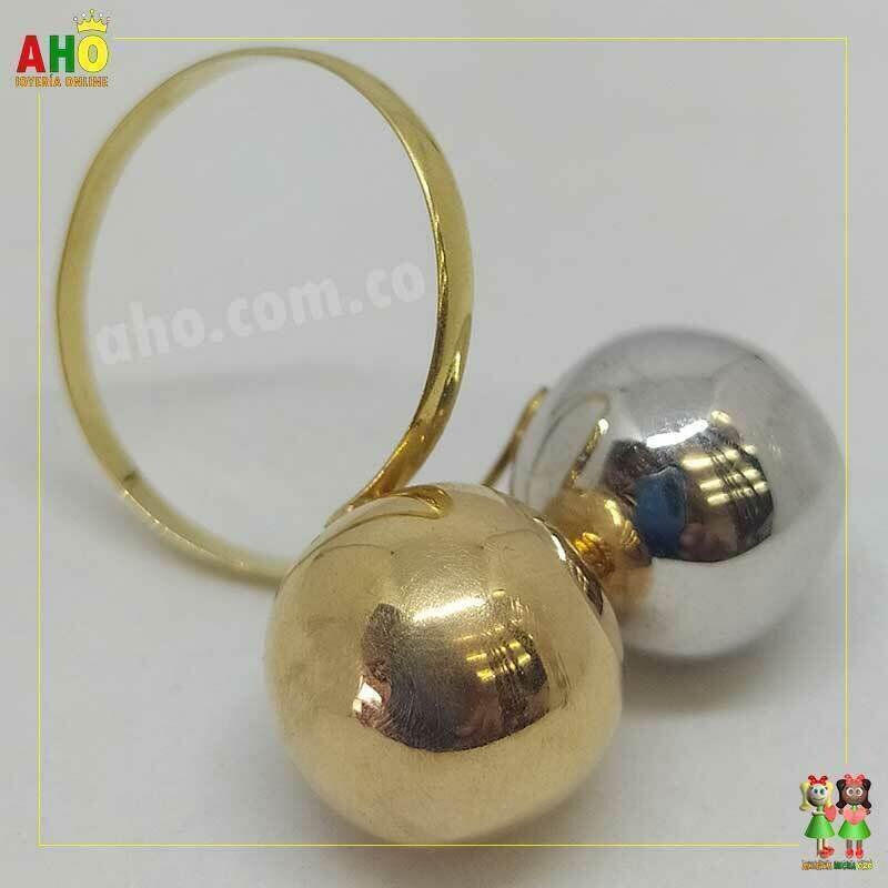 Anillo Tu y Yo 3 Oros Oro18k