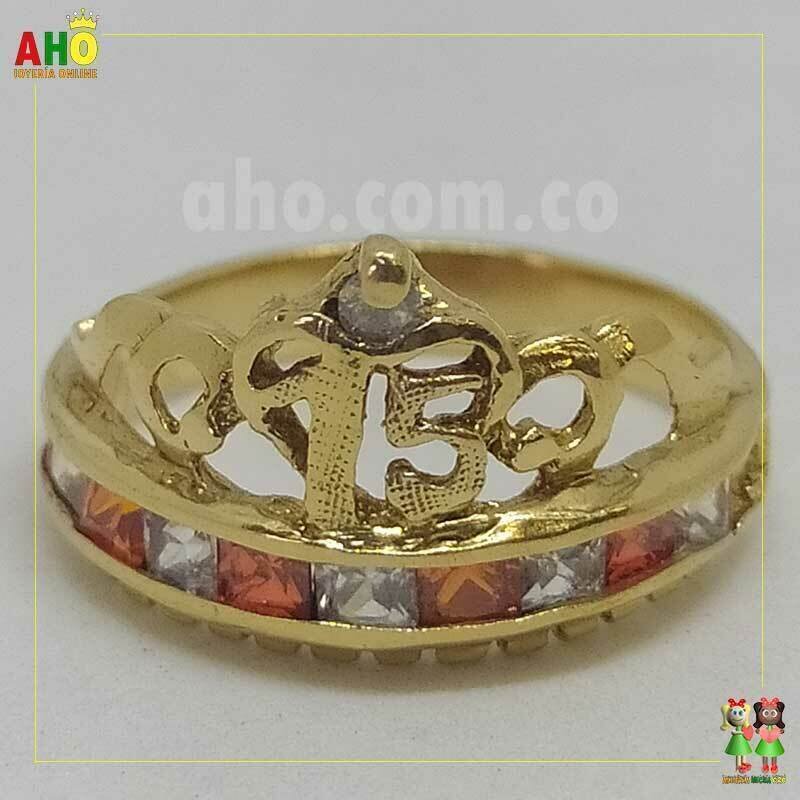 Anillo Quinces Corona Oro18k