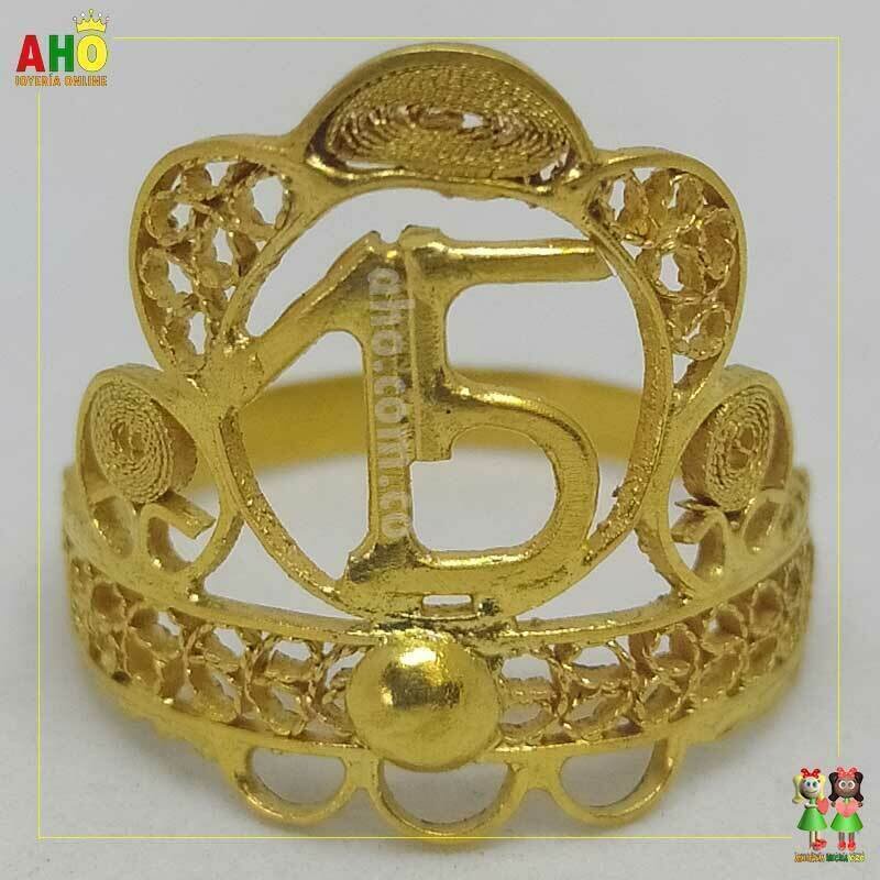Anillo Quinces Corona Oro18k