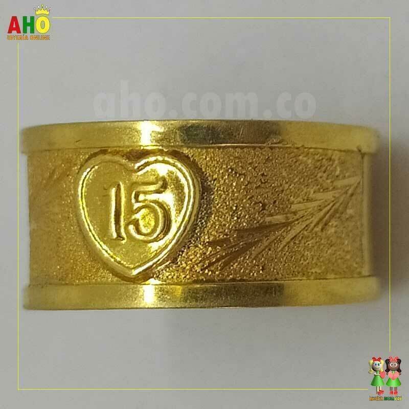 Anillo Quinces Tubo Oro18k