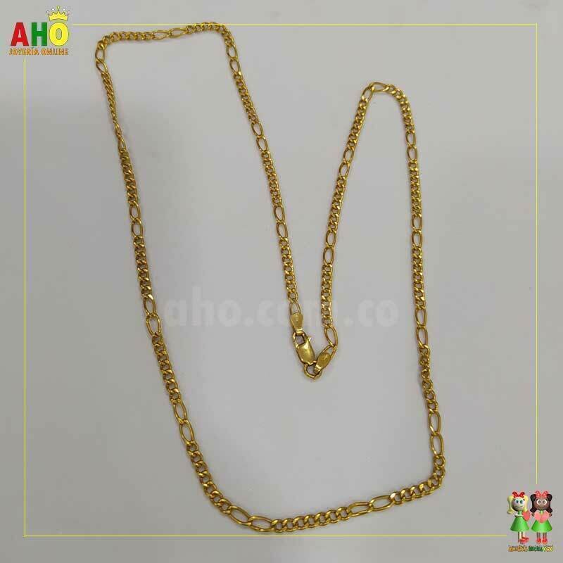 Cadena Cubana Mixta Oro18K