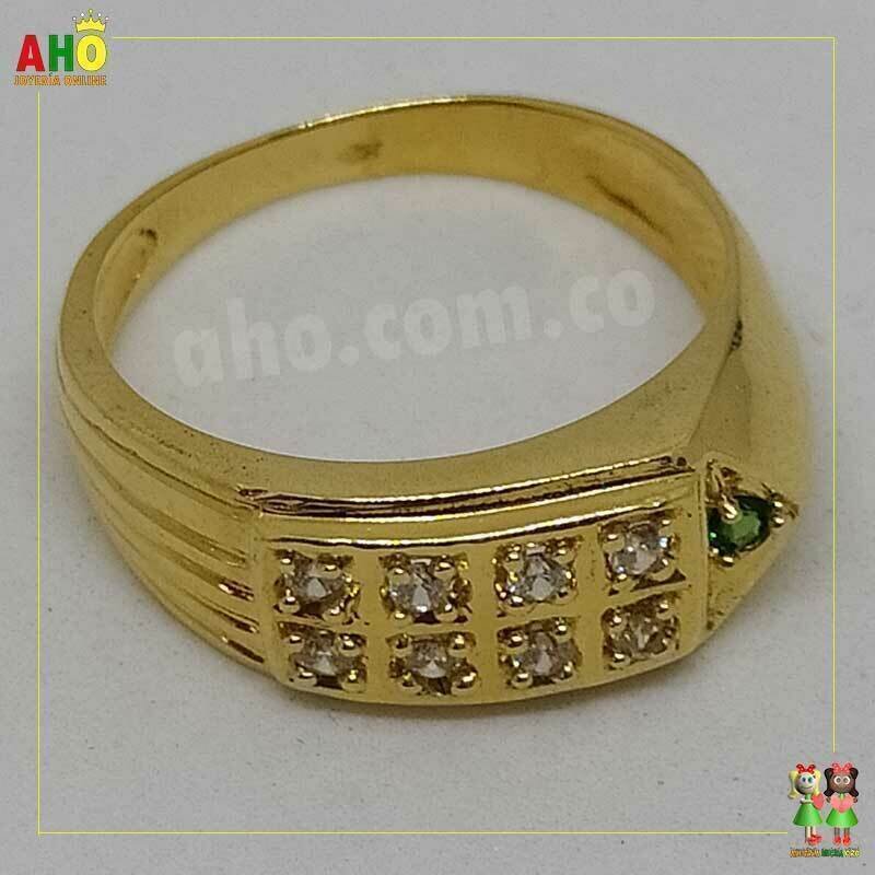 Anillo Hombre con piedras Oro18k