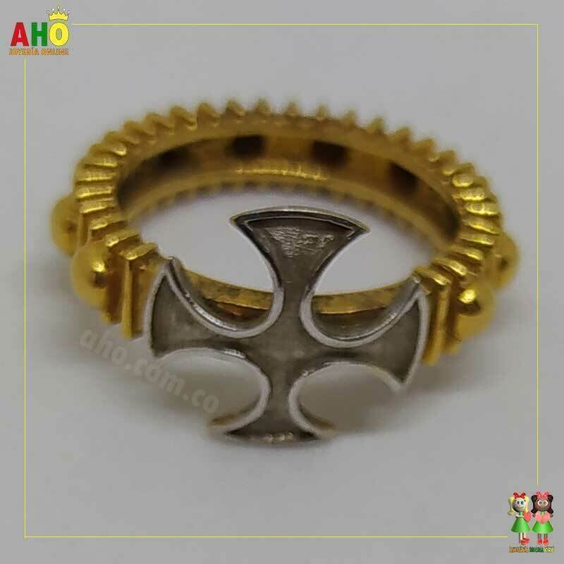 Anillo Cruz Oro18k