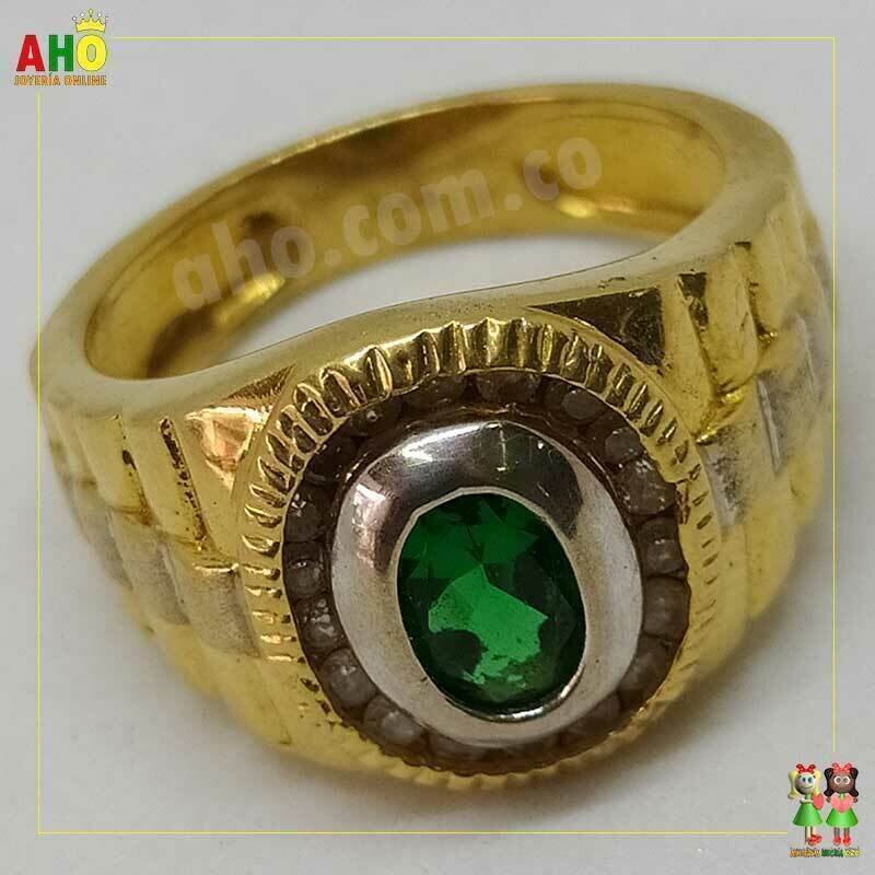 Anillo Piedra para hombre Oro18k
