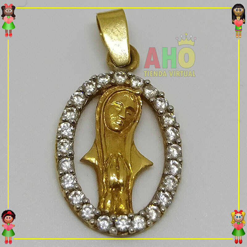 Dije Virgen Piedras Oro18k
