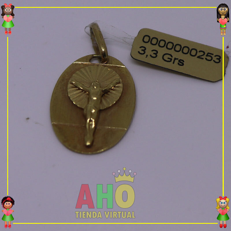 Dije Cristo Ovalado Oro18K