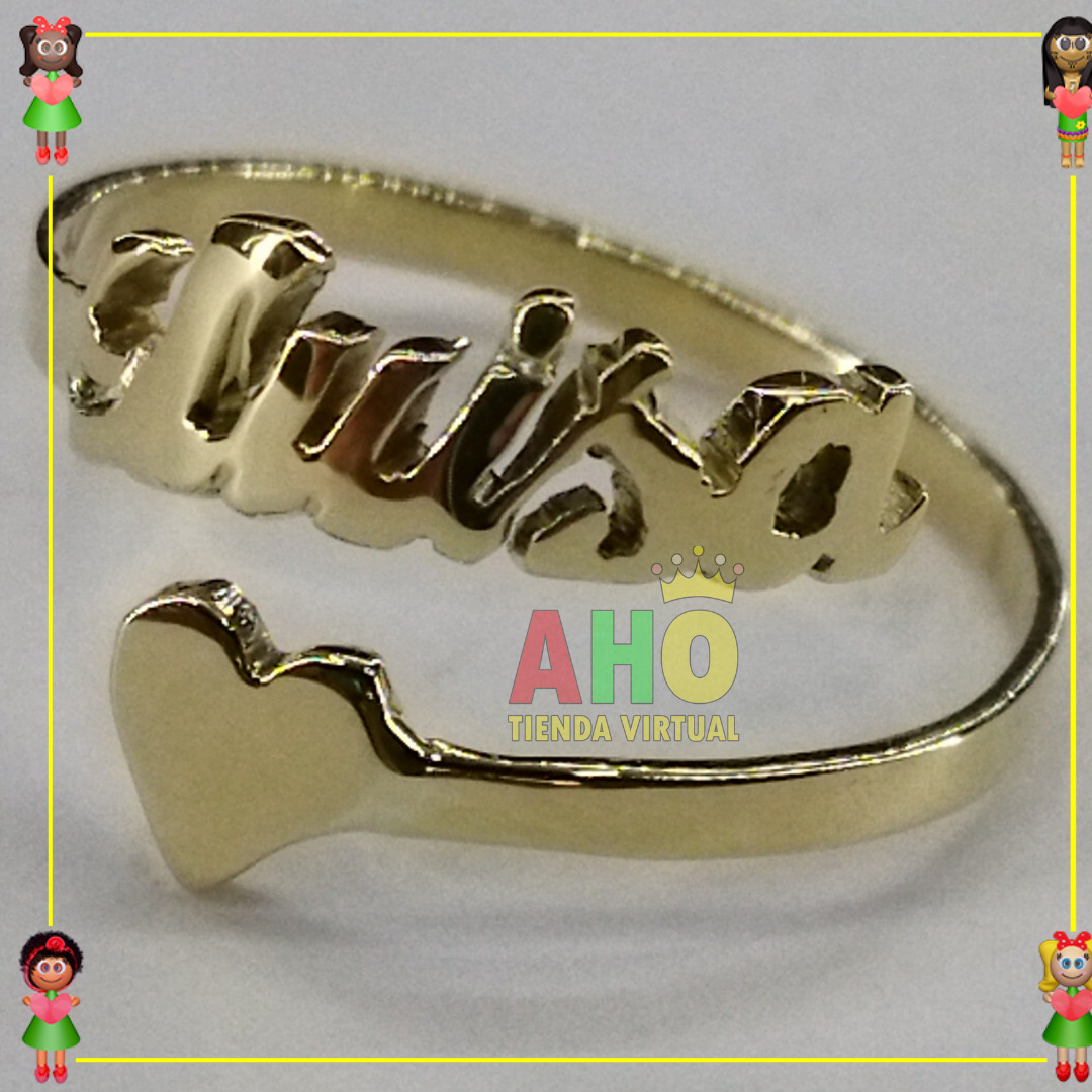Anillo Nombre Luisa Oro18k