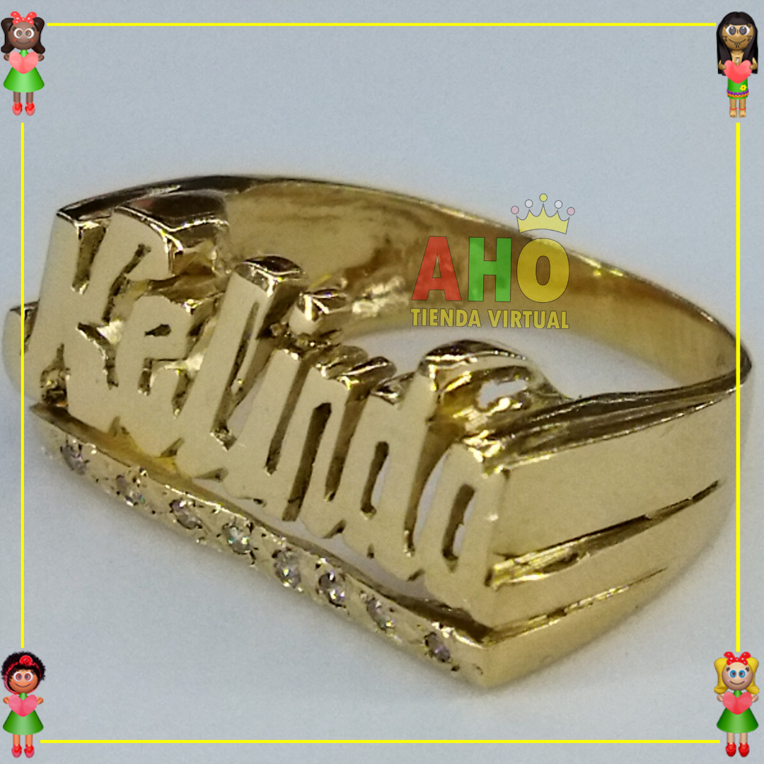 Anillo Nombre kelinda Oro18k