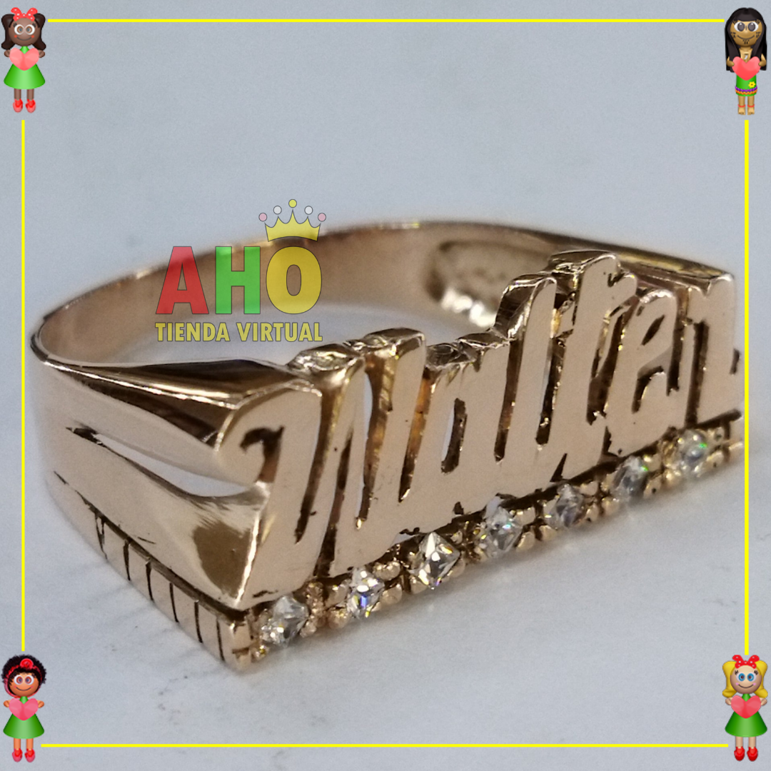 Anillo Nombre Walter Oro18k