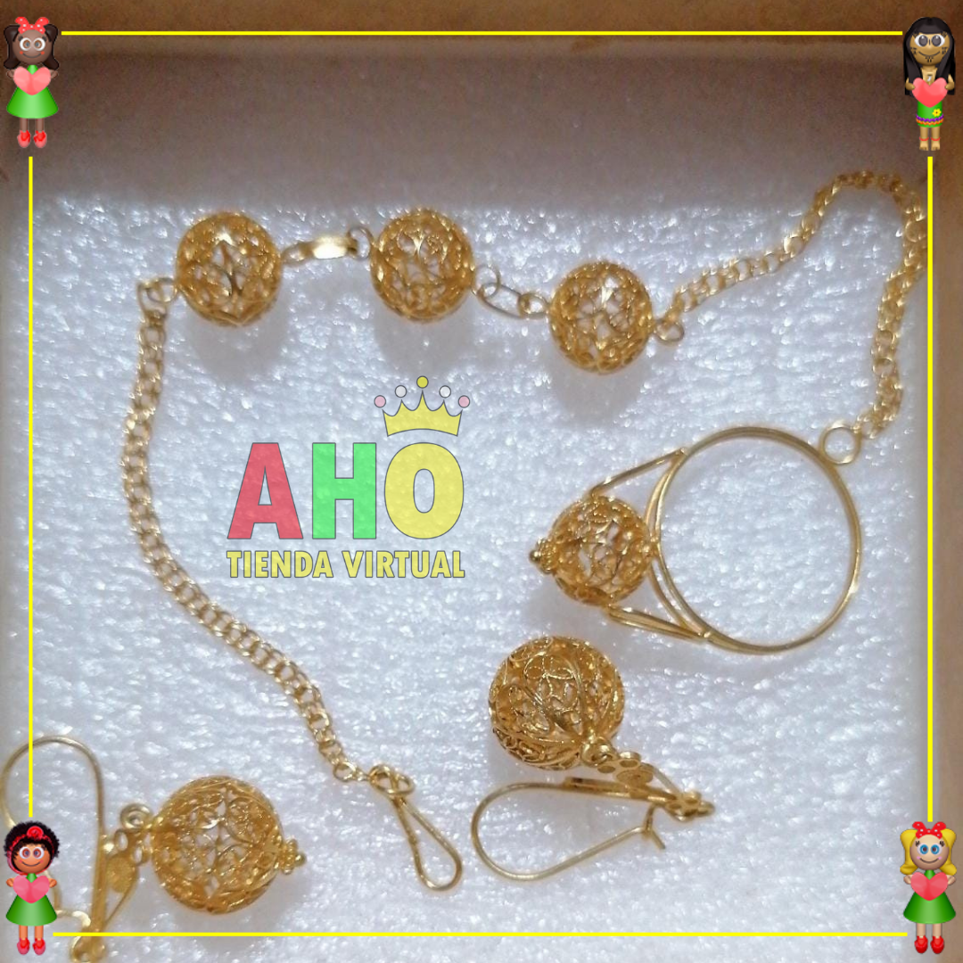 Aderezo Bolas Oro18k