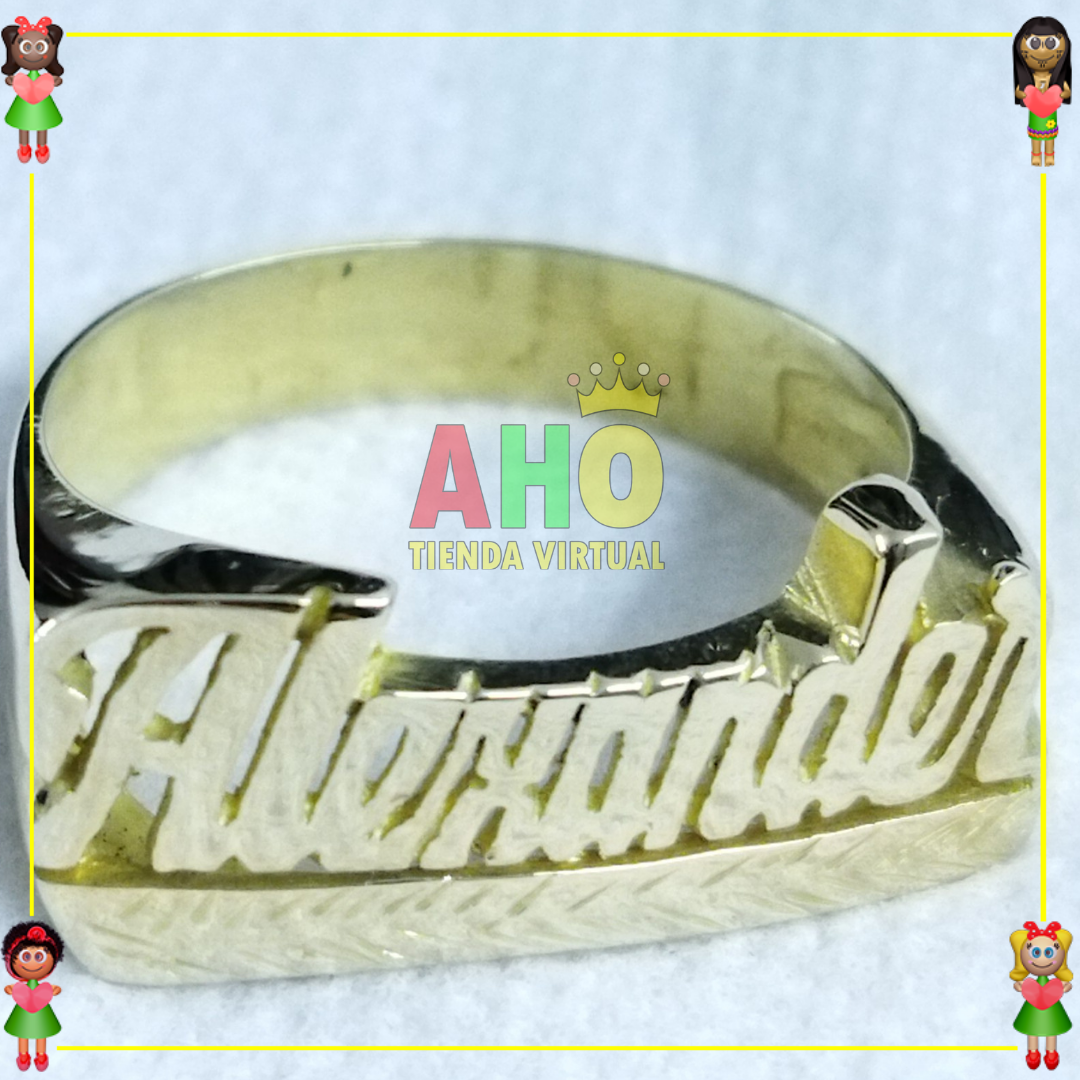 Anillo Nombre Alexander Oro18k
