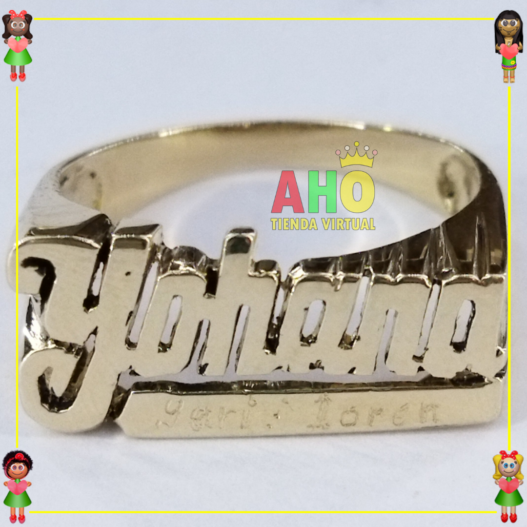 Anillo Nombre Yohana Oro18k