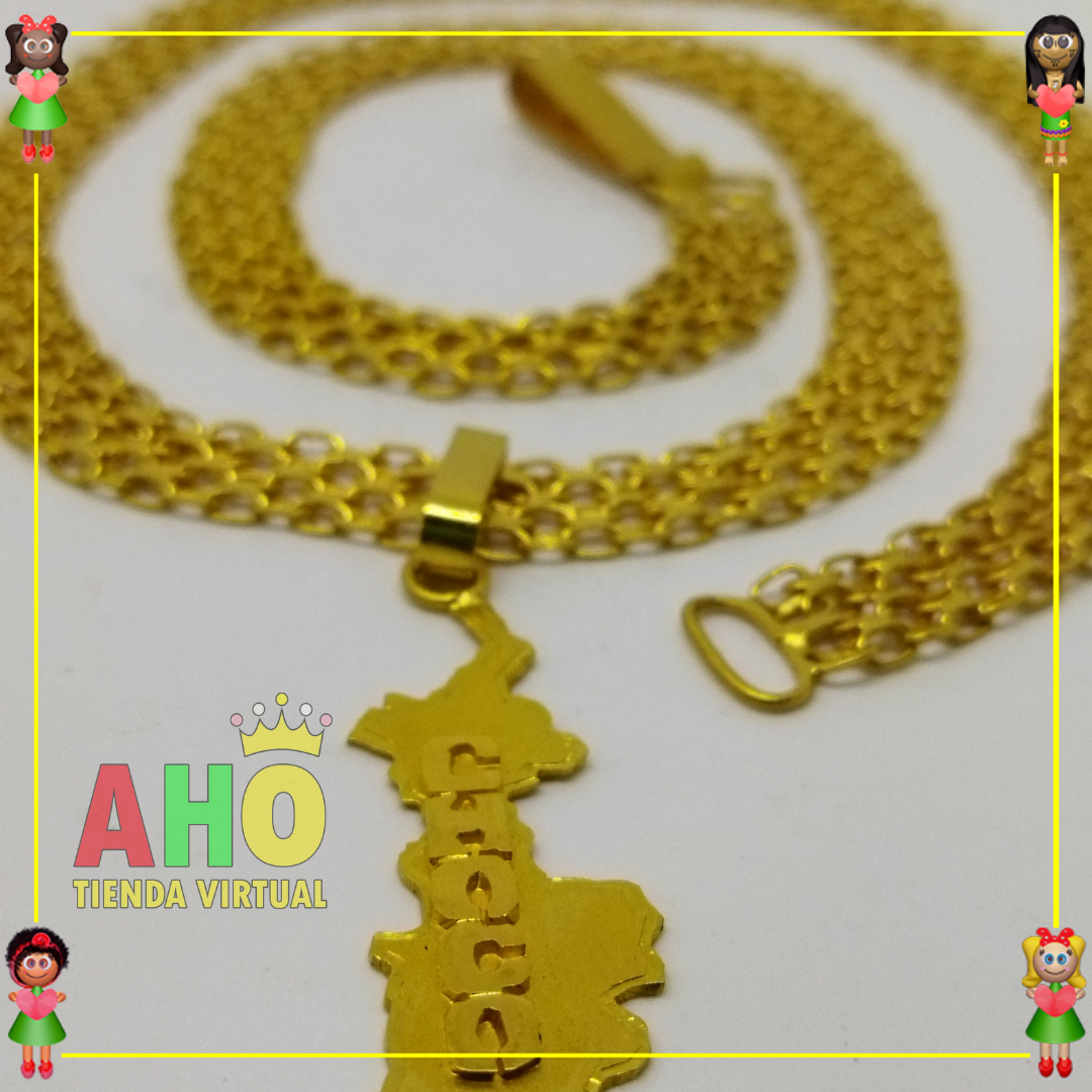 Cadena China y Dije Choco Oro18K