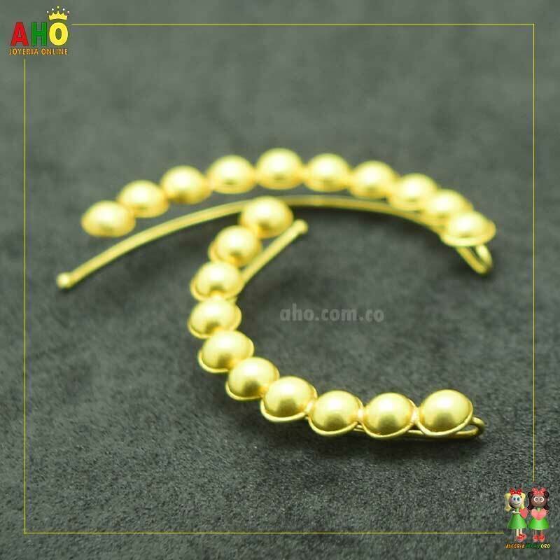 Aretes Pinzas Oro18k