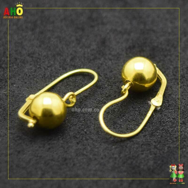 Aretes bola Pequeña Oro18k