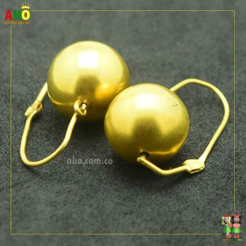 Aretes Bola Grande Oro18k