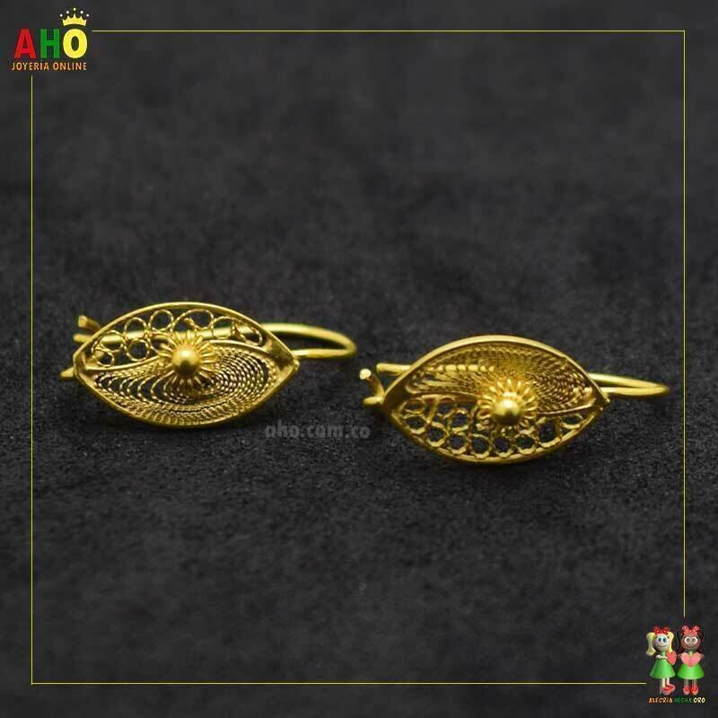 Aretes en Filigrana Oro18k