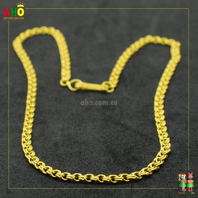 Cadena Espartillo Arte Chocoano Oro18K