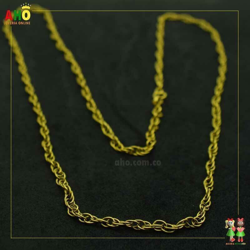 Cadena Doble Lazo Mujer Oro18K