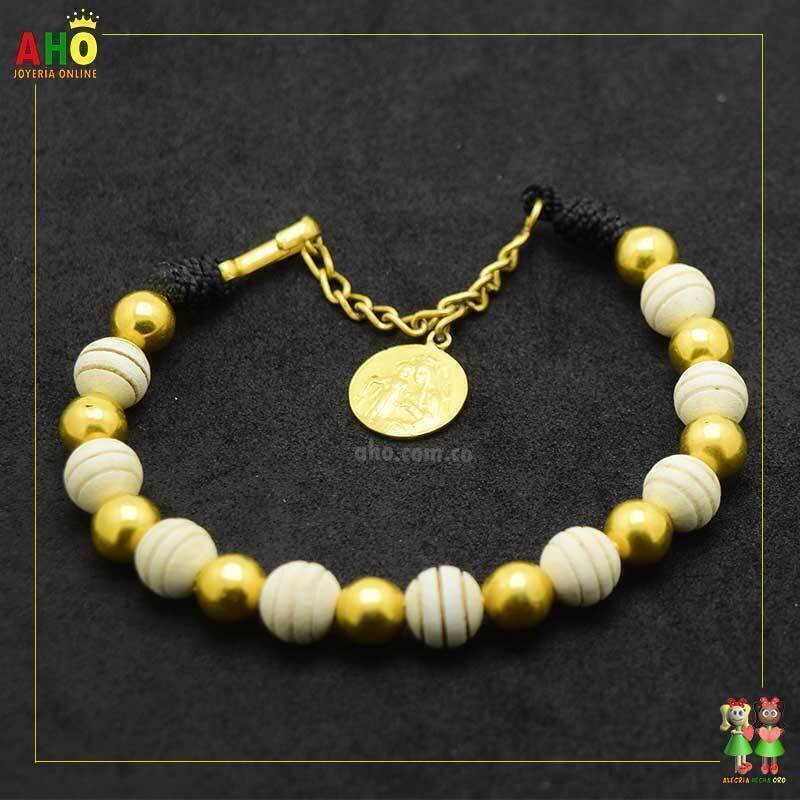 Pulsera Tejida Macrame Oro18k