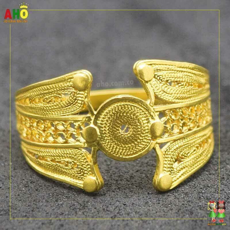 Anillo Filigrana Arte Chocoano Oro18k