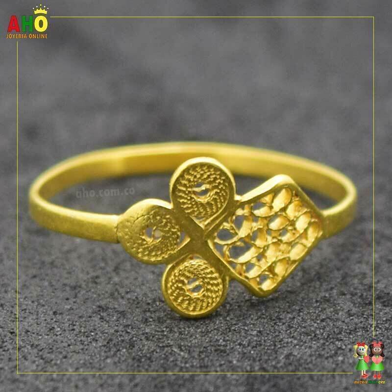 Anillo Filigrana Arte Chocoano Oro18k