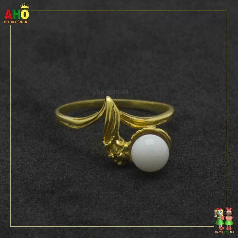Anillo Compromiso Perla Oro18k