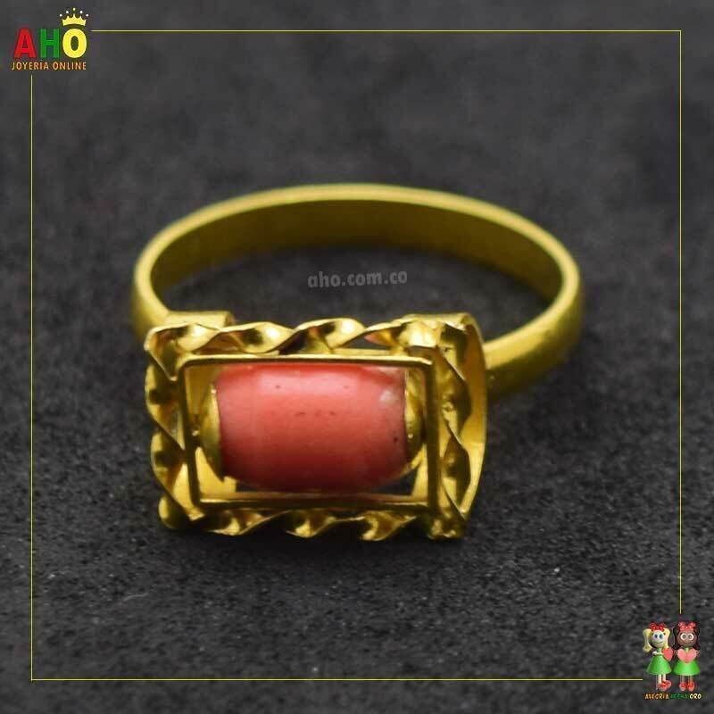 Anillo Compromiso Perla Rosa Oro18k