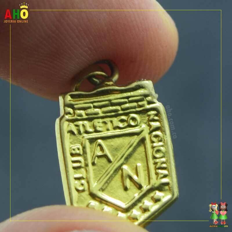 Dije Escudo del Atletico Nacional Oro18K