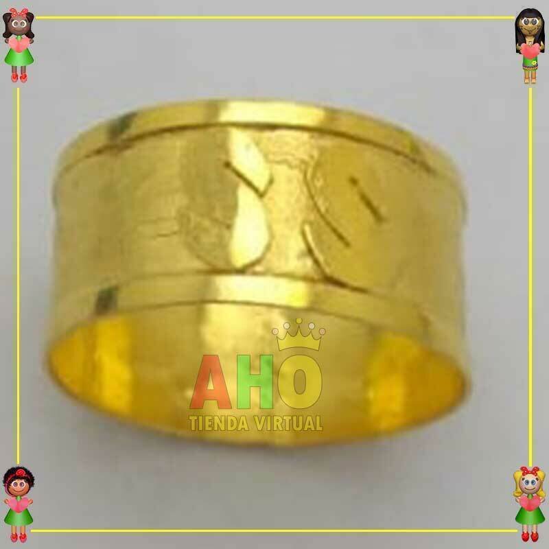 Anillo Semi Tubo Niño Oro18k