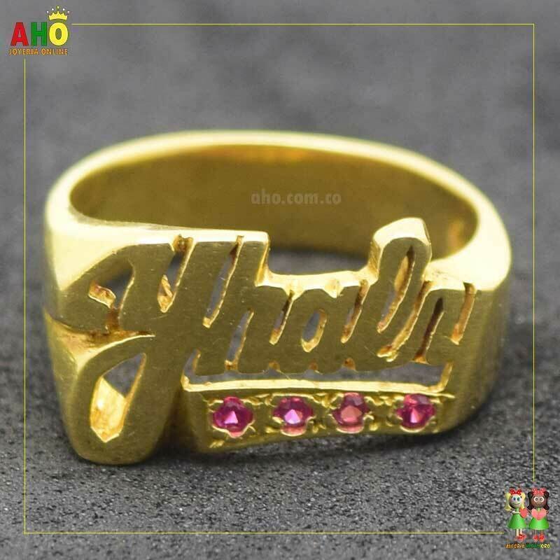 Anillo Nombre Jhaly Oro18k