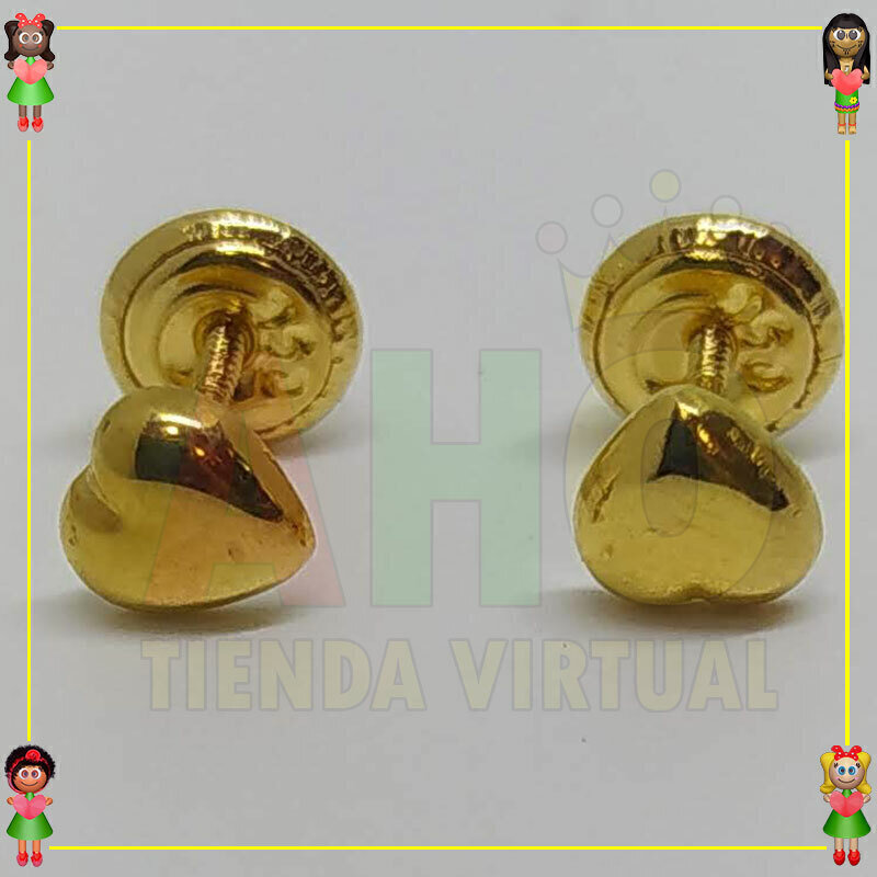Topo Seguridad Corazon Oro18k